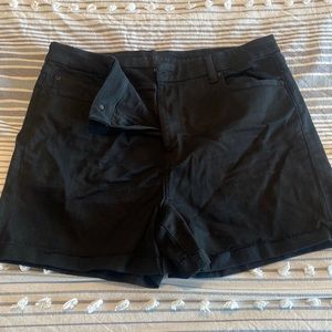 American Eagle Next Level Stretch black denim shorts